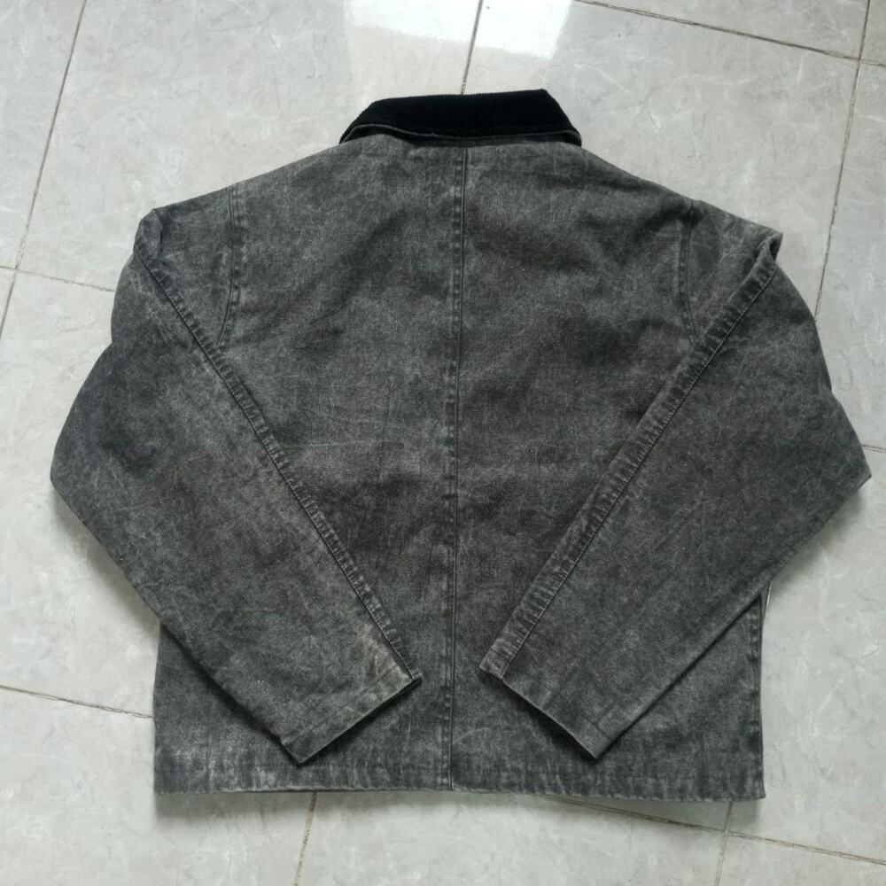 Carhartt Acid-wash Reworked Detroit Jacket Smalll Full Zip Long Sleeve - Picture 3 of 7